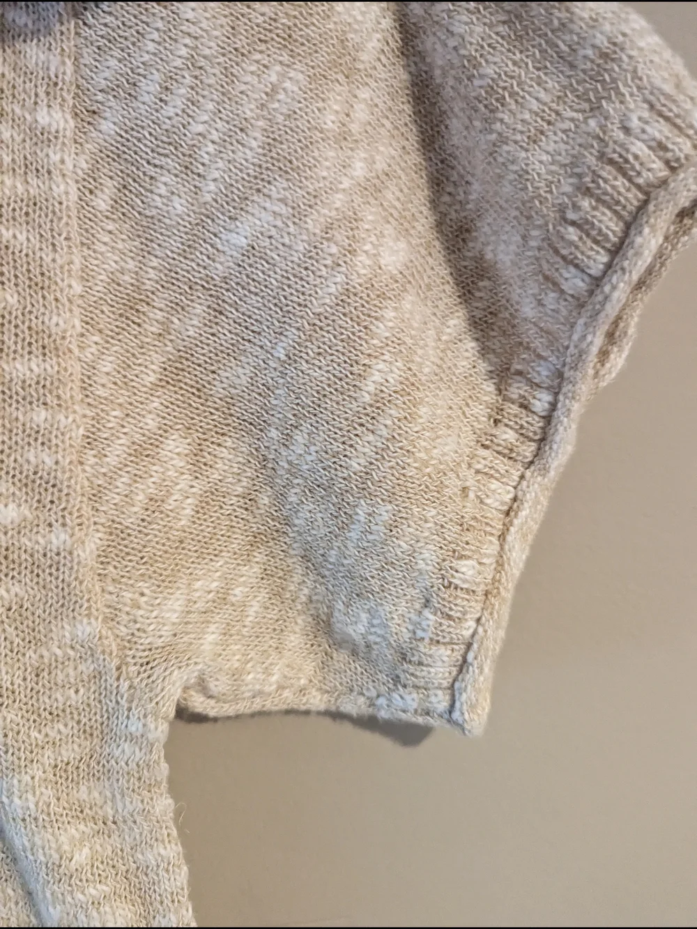 NWT- J. Crew Women's Marled Cream Short-Sleeve Sweater